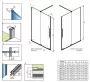 Radaway Furo DWJ 90 két elemből álló balos zuhanyajtó átlátszó üveggel 47,2x200 króm profilszín 101074720101L