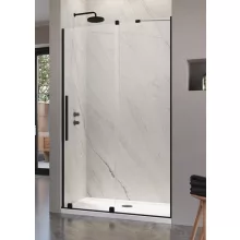   Radaway Furo Black DWJ 110 két elemből álló jobbos zuhanyajtó átlátszó üveggel 57,2x200 fekete profilszín 101075725401R