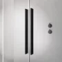 Radaway Furo Black DWJ 110 két elemből álló jobbos zuhanyajtó átlátszó üveggel 57,2x200 fekete profilszín 101075725401R