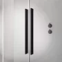 Radaway Furo Black DWJ 160 két elemből álló balos zuhanyajtó átlátszó üveggel 82,2x200 fekete profilszín 101078225401L