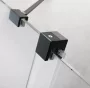 Radaway Furo DWD 130 dupla zuhanyajtó átlátszó üveggel, fekete profilszín 101083635401