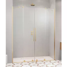   Radaway Furo DWD 160 dupla zuhanyajtó átlátszó üveggel, arany profilszín 101084380901