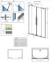 Radaway Furo DWD 180 dupla zuhanyajtó átlátszó üveggel, fekete profilszín 101084885401