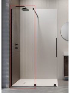   Radaway Furo Balck&Gold 150 Walk-in fix zuhanyfal ajtóhoz 74,4x200 átlátszó üveg 101107440101