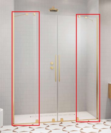 Radaway Furo DWD 150 zuhanyfal átlátszó üveggel zuhanyajtóhoz 101113670101