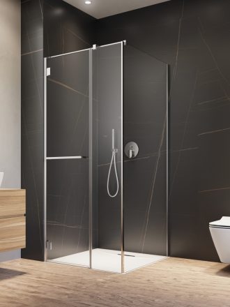 Radaway Carena KDJ szögletes zuhanykabin 120x90x195 átlátszó üveggel, balos/króm profilszín 134443-01-01NL