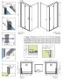 Radaway EOS KDJ B szögletes zuhanykabin 80x80 cm, átlátszó üveg, jobbos kivitel, króm profil 1374130101R