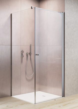 Radaway EOS KDJ I szögletes zuhanykabin 100x100 cm, átlátszó üveg, balos kivitel, króm profil 1375230101L