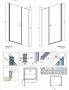 Radaway EOS DWS I 120 cm jobbos lengőajtós zuhanyajtó króm profilszínnel 137992-01-01R