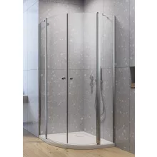   Radaway Eos PDD II B íves zuhanyajtó 90 cm, átlátszó üveg, balos / króm 1379947101L