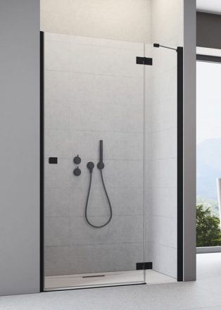 Radaway Essenza New Black DWJ 90x200 jobbos zuhanyajtó átlátszó üveg, fekete profil 13850135401R