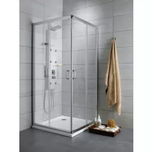   Radaway Premium Plus C zuhanykabin 80x80x190 átlátszó üveg, króm profil 304630101N