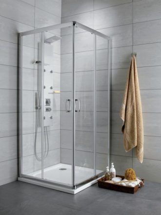 Radaway Premium Plus C zuhanykabin 80x80x190 átlátszó üveg, króm profil 304630101N