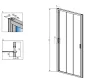 Radaway Evo DW univerzális zuhanyajtó 120x200 átlátszó üveg, króm profil 3351200101