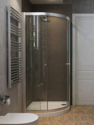 Radaway Projecta A Tolóajtós zuhanykabin 90x185 cm átlátszó üveggel, króm profilszín 34200-01-01M