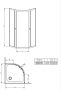 Radaway Projecta A Tolóajtós zuhanykabin 90x185 cm fabrik üveggel, króm profilszín 34200-01-06M