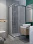 Radaway Projecta C szögletes zuhanykabin 90x90x185 cm átlátszó üveg, króm profilszín 34250-01-01M