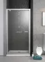 Radaway Twist DW balos zuhanyajtó 80x190 átlátszó üveg EasyClean bevonattal, króm profil 38200101