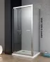 Radaway Twist DW balos zuhanyajtó 90x190 átlátszó üveg EasyClean bevonattal, króm profil 382002-01