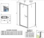 Radaway Twist S oldalfal 70x190 átlátszó üveg EasyClean bevonattal, króm profil 38200901