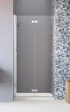 Radaway Fuenta New DWB összecsukható balos zuhanyajtó átlátszó üveggel 80x202, króm profilszín 3840750101L
