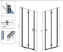 Radaway Fuenta New DWB összecsukható balos zuhanyajtó átlátszó üveggel 90x202, króm profilszín 3840760101L