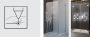 Radaway Essenza New Black KDJ 110x200 zuhanykabin ajtó, átlátszó üveg, fekete/balos 3850415401L
