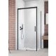RADAWAY Idea Black KDJ 120 B zuhanykabin ajtó, átlátszó üveggel, fekete profilszín, balos 387042-54-01L