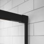 RADAWAY Idea Black KDJ 130 B zuhanykabin ajtó, átlátszó üveggel, fekete profilszín, balos 387043-54-01L