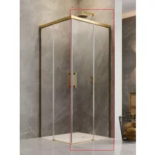   Radaway Idea Gold KDD jobbos zuhanyajtó 100x200 cm átlátszó üveg, arany profilszín 3870620901R