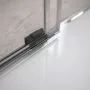 RADAWAY Idea Black DWD 150 zuhanyajtó, átlátszó üveggel, fekete profilszín 387125-54-01