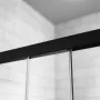 RADAWAY Idea Black DWD 150 zuhanyajtó, átlátszó üveggel, fekete profilszín 387125-54-01