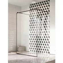   Radaway Modo X Walk-in zuhanyfal 120x200 cm, átlátszó üveg, fekete profilszín 3883245458