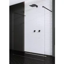   Radaway Modo X I Black Walk-in zuhanyfal 130x200 átlátszó üveggel 10 mm, fekete profil 3883345401