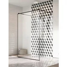   Radaway Modo X Walk-in zuhanyfal 160x200 cm, átlátszó üveg, fekete profilszín 3883645458