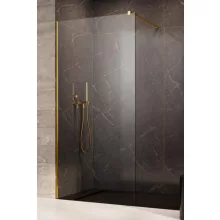   Radaway Modo New Gold II Walk-in zuhanyfal 50x200 átlátszó üveg, arany profilszín 389054-09-01