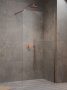 Radaway Modo New II Walk-in 65 cm zuhanyfal, átlátszó üveg, szálcsiszolt réz profil 389065-93-01