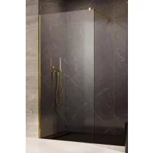   Radaway Modo New Gold II Walk-in zuhanyfal 70x200 átlátszó üveg, arany profilszín 389074-09-01