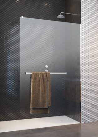 Radaway Modo New II Walk-in zuhanyfal átlátszó üveg 110x200 cm, törölközőtartóval króm 3891140101W