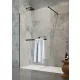 Radaway Modo New II Walk-in zuhanyfal átlátszó üveg 110x200 cm, törölközőtartóval fekete 3891145401W