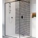 Radaway Modo New Black II Frame Walk-in zuhanyfal 110 cm, átlátszó üveg, fekete profilszín 3891145456