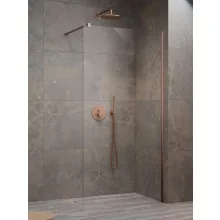   Radaway Modo New II Walk-in 120 cm zuhanyfal átlátszó üveg, szálcsiszolt réz profil 389124-93-01