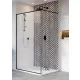 Radaway Modo New Black II Frame Walk-in zuhanyfal 140 cm, átlátszó üveg, fekete profilszín 3891445456