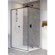   Radaway Modo New Black II Frame Walk-in zuhanyfal 160 cm, átlátszó üveg, fekete profilszín 3891645456
