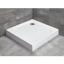   Radaway Delos C szögletes akril zuhanytálca 90x90 állítható lábakkal és szifonnal, fehér 4C99170-03