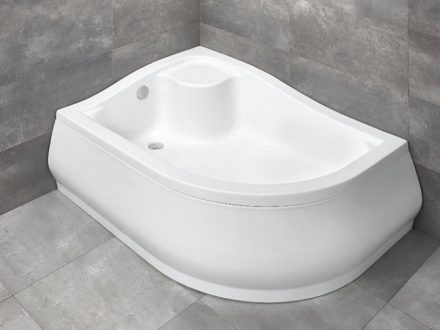 Radaway Korfu E Balos akril zuhanytálca 100x80 Click-Clack leeresztővel és szifonnal 4E81400-03L