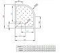 Radaway Korfu E Balos akril zuhanytálca 100x80 Click-Clack leeresztővel és szifonnal 4E81400-03L