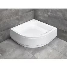   Radaway Samos A íves akril zuhanytálca előlappal 90x90 cm ajándék szifonnal, fehér 4S99300-03
