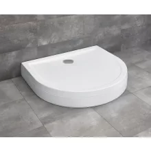   Radaway Delos P íves akril zuhanytálca U forma 1000x900 mm ajándék szifonnal, fehér 4Z19150-03N