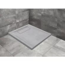   Radaway Doris C lapos műmárvány zuhanytálca 90x90 ajándék HS1-es szifonnal, szürke DC9090-52